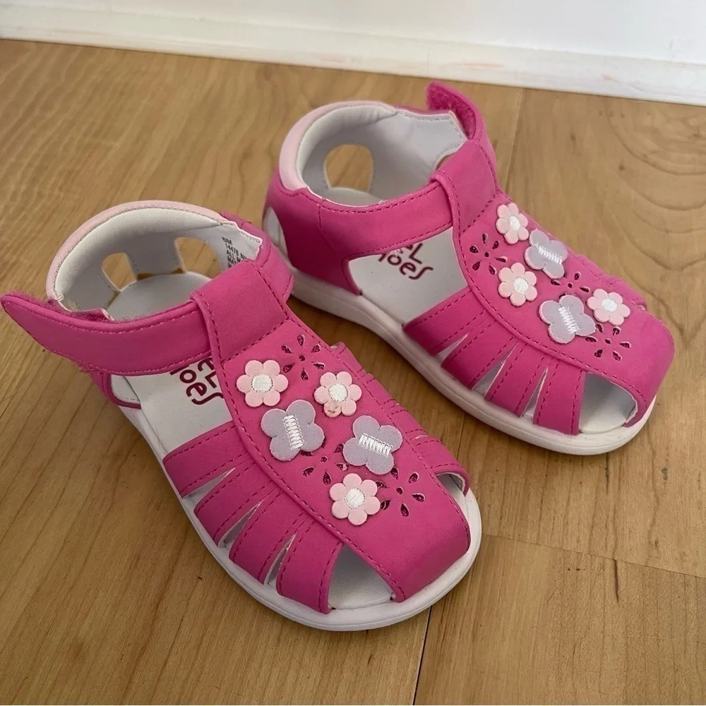 RACHEL Shoes Toddler Flower and Butterfly Sparkle Sandals, Nina Style
